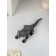 Figure "Varan", polystone, 14 cm, silver color