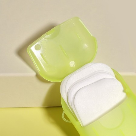 Leaf soap, in plates, 18 (± 2) pcs, in case, yellow color-4