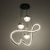 Lamp with PDD "Fiora" LED 140W 3000-6000K Black 49x49x15-115 cm