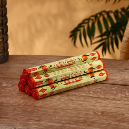 Incense "tulasi" 20 aromaches of orange and vanilla-1