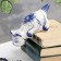 Souvenir "Cat Sonya hanging", gzhel, porcelain, 8x16 cm