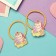 Hair gum "Gloss" (set 2 pcs) unicorn, 3 cm, yellow