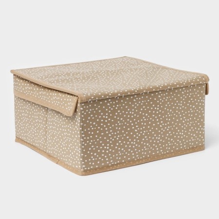 Storage box "Points", 30 × 28 × 15 cm, beige color-5