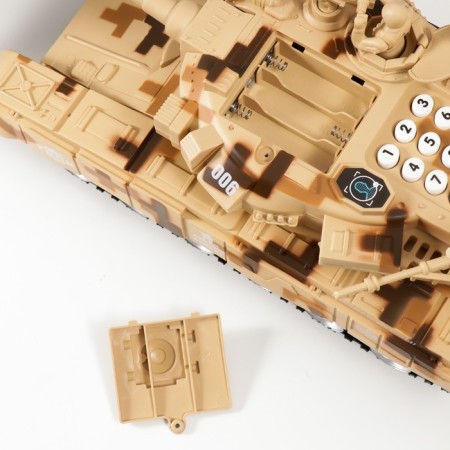 Piggy bank Plastic "Tank" Code lock, sound AA 43x16x16 cm-7