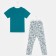 Female set (T -shirt, trousers), turquoise color, size 54