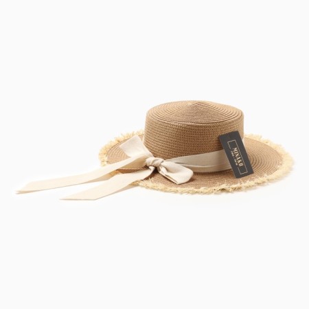 Women's hat minku, light brown color, rr 58-4