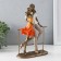 Polystone souvenir "Kiss on the bridge" of bronze, orange-white 17x8x25 cm