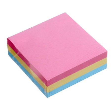 Block with a sticky edge of 76 mm x 76 mm 300 sheets, pastel, 3 colors-2