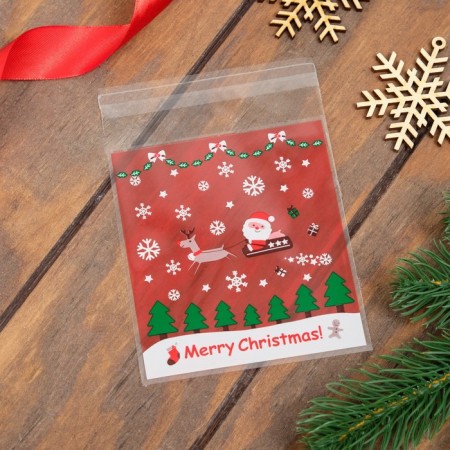BOPP package with sticky tape, "New Year's flight", 10 x 11 cm