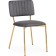 Armond Metal/velor, Golden/Gray chair 45x53x80 cm