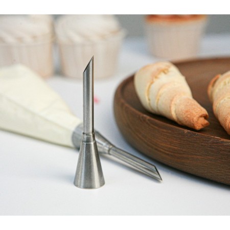 Confectionery nozzle for filling konfinetta "eclair", d = 1.7 cm, output d = 0.7 cm, stainless steel-4