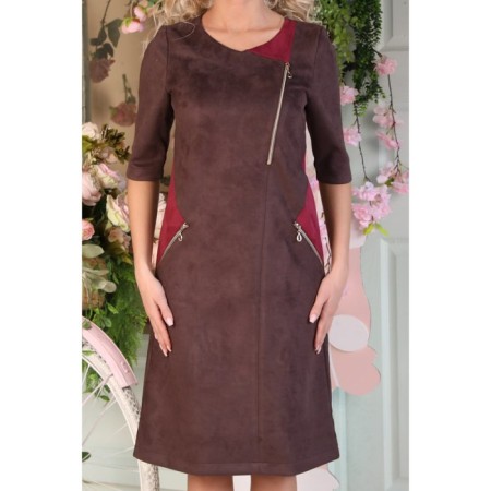 Women's dress, size 56, brown color-11