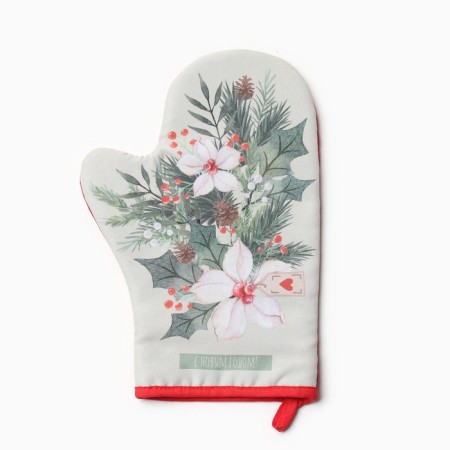 Set of kitchen. Dolyana "Bullfinch": mittens 20x28 cm, severity 17x17 cm, 35% HL, 65% PE-1