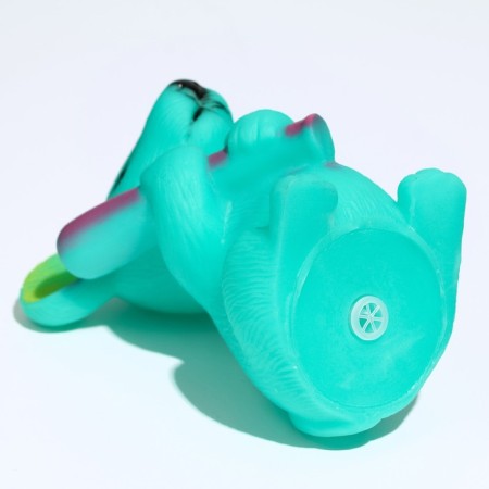 Brying toy "mouse" for dogs, 9 cm, turquoise-4
