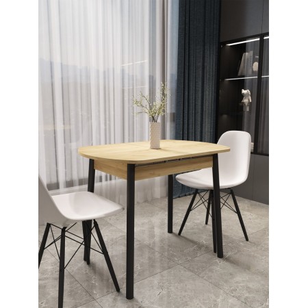 Callie table, 600x900x780/1200mm, oak craft gold