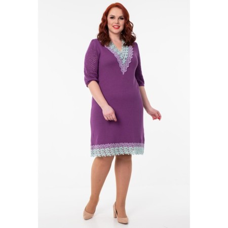 Female dress, size 56, purple color-5