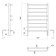Domoterm electric heated towel rail "Orpheus" P8, 500x800 mm, right, black matte