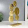 Souvenir metal with a mirror "circles" gold with black 37x8x22 cm