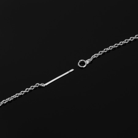 Fundamentals for Puset 100 × 0.8 mm, broach with a chain, silver color (pair)-3