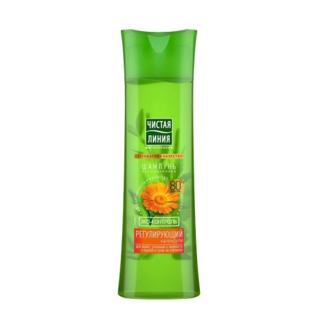 Hair shampoo clean line “regulatory”, freshness and volume, 400 ml-4