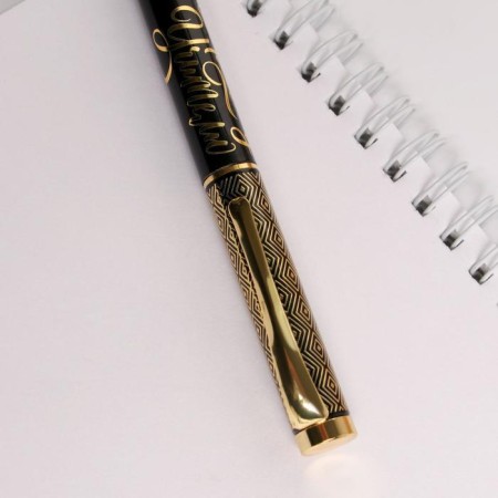 Gift handle "The best teacher", metal, blue paste, 1.0 mm-2
