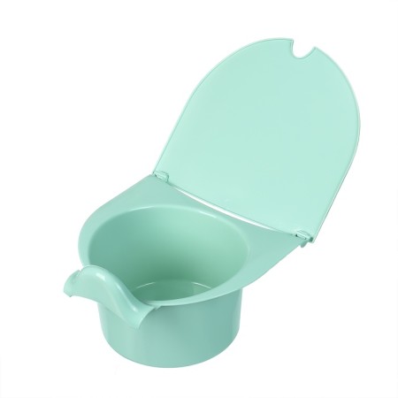 Pot - a chair with a lid, the color is light blue-11