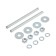 Reinforced rod, tundra, DIN 976 M12x100 2 pcs set, white zinc 2 pcs