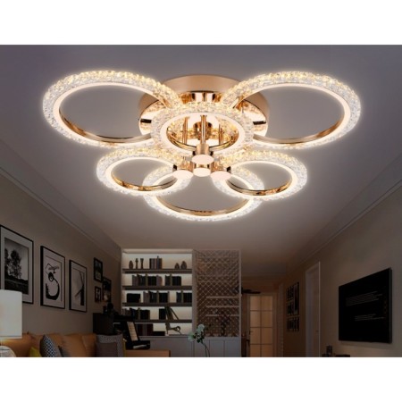 LED ceiling LED with Ambrella Light, Original, Fa418, 6xLED, 90 W, 6750LUM, 3000-6400K, Gold Color.-1
