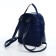 Women's backpack made of artificial leather with lightning, 1 pocket, blue color