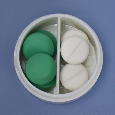 A tabletire with a tablet cut, a crush and a minzurka, d = 4 × 6.5 cm, white color-6