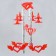 Wind music plastic "Winged hearts" 4 tubes 78 cm