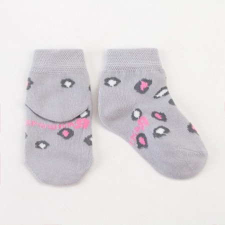 Socks crumb I am "leopard", gray, 8-10 cm-1