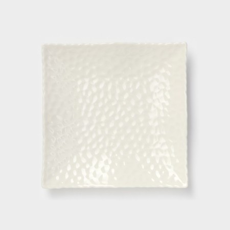Pillage Ceramic square "airiness", d = 15 cm, white color