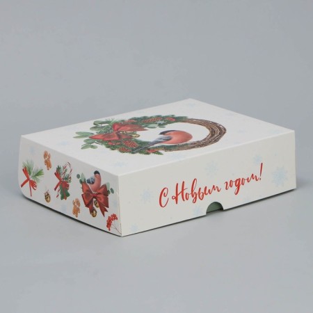 Folding box "Bullfinch", 20 x 17 x 6 cm, new year-2