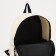Youth backpack on lightning from textiles, external pocket, white color