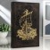Safe wood book "Viking ship" to the leathees 26x17x5 cm