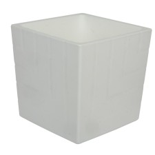 Горшок пластиковый Live-in-green с вкладкой «Квадро», 13 л, цвет белый