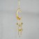 Wind Music Metal "crescent and butterflies" 3 bells 2.5x20x67 cm