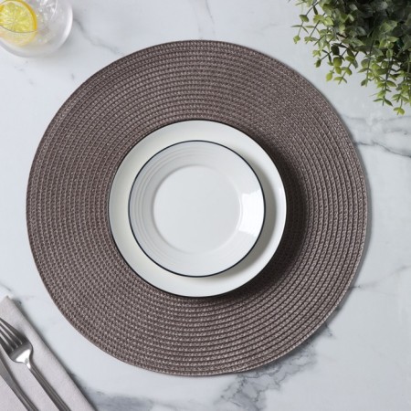 Serving napkin on the table "Loft", d = 38 cm, coffee color-3