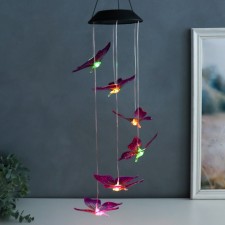 Wind music with backlighting from the solar battery 