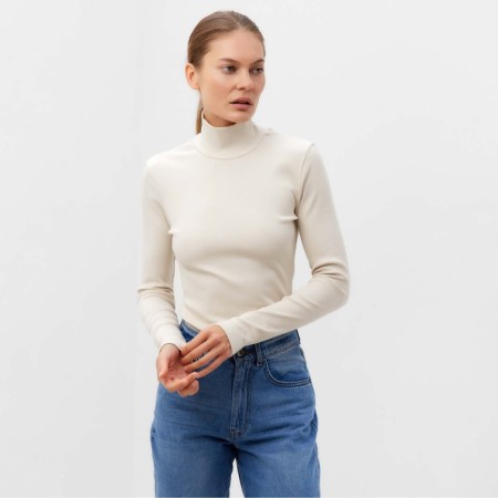 Female turtleneck, dark cream color, size 42 (s)-5