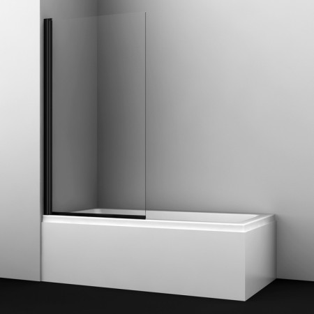 Shower curtain for the bath Wasserkraft Berkel 48P01-80Black, 800x1400 mm, matte, black