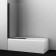Shower curtain for the bath Wasserkraft Berkel 48P01-80Black, 800x1400 mm, matte, black