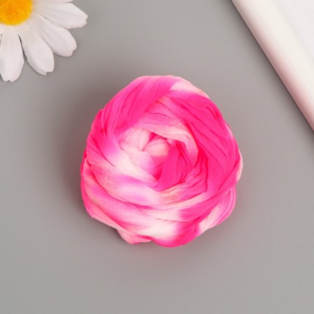Kapron for flowers two-tone "white-pink" 50 cm