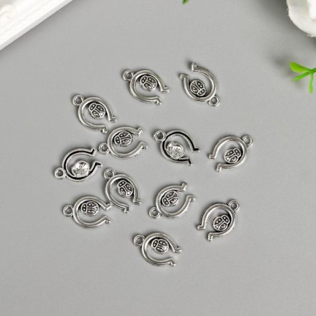 Decor for creativity Metal "Snowstock with God's cow" silver 1.2x1.1 cm-2