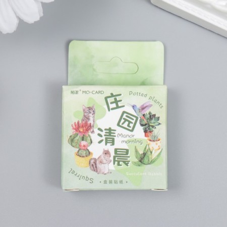Stickers for creativity "Cacti and animals" set of 46 pcs 4.4x4.4x1.1 cm-3