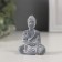 Polystone souvenir "Buddha in the lotus position" Gray 2.5x4x6 cm