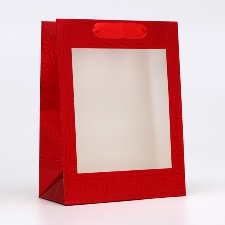Packet Holography with a window, "red", s 23.5 x18 x 8.5 cm