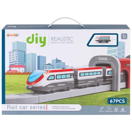 Railway for children "My City", 67 items, on batteries-2