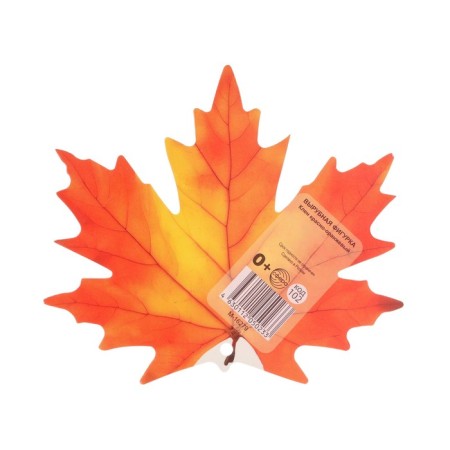 Poster "Mine Leaf" Red-Orange, 10 x 11 cm-1